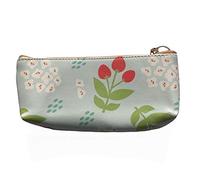 Novago Trousse à Crayons,Petite Pochette Trousse Maquillage,Trousse Multi Usage avec Motif Fleur (Bleu Rouge)