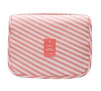 NOVAGO Trousse de Toilette Pliable, Trousse Maquillage Pliable et Compact résistant à l'eau (Trait Rose)