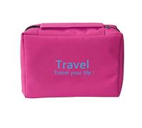 NOVAGO Trousse de Toilette, Trousse Maquillage, Trousse de Voyage résistante (Fuchsia)