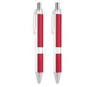 Novaj Stylo à bille drapeau du Danemark - Stylo à bille à encre bleue - Stylo à bille à encre gel pour le jour de l'indépendance