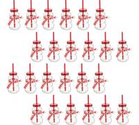 Novaliv 24x Tasses vin chaud 260 ml Tasse de Noël personnalisée avec paille - Bonhomme de neige comme tasse à vin chaud - Motif de Noël Tasse avec couvercle et paille Tasses de Noël Chauffe-main mugs
