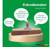 Novaliv 2x balai coco 40 cm avec manche télescopique poils de coco balai poils naturels balai d'atelier avec manche balai d'atelier balai industriel balai maison balai de peintre balai à cheveux balai