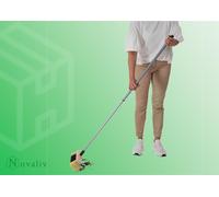Novaliv 2x balai d'intérieur avec manche I poils fins synthétiques I balai à main bois I manche télescopique I balai d'intérieur balai avec filetage