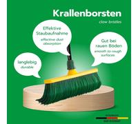 Novaliv 2x Premium Balai à griffes avec manche 30cm, Balai spécial à poils courbes tête en plastique -Idéal comme balai de jardin, balai à gratter, balai pour gazon synthétique, Optimal pour le campin