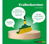Novaliv 2x Premium Balai à griffes avec manche 40cm, Balai spécial à poils courbes - Idéal comme balai de jardin, balai grattoir, balai pour gazon synthétique, Optimal pour le camping, balai de rue, b