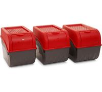 Novaliv 3x Grand 9l rouge Boîte à pommes de terre Stockage de pommes de terre Tête de pommes de terre Sac à pommes de terre