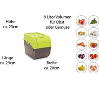 Novaliv 3x grand 9l vert Boîte à pommes de terre Stockage de pommes de terre Tête de pommes de terre Sac à pommes de terre