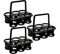 Novaliv 3x porte-bouteilles pour 18 bouteilles - maintien stable - panier à boissons en plastique, empilable, 32x23x28cm Anthracite - Idéal pour la cuisine & la cave Panier à boissons Porte-bière Port