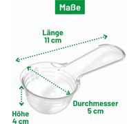 Novaliv 5x cuillères doseuses 30g plastique robuste Made in Germany dosage précis de poudres et de liquides pour la cuisine fitness ménage Parfait pour la poudre de protéines poudre de lessive Scoop a