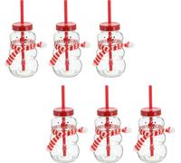 Novaliv 6x tasses de vin chaud 260 ml verre à boire bonhomme de neige