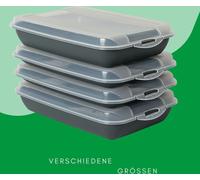 Novaliv Anthracite Premium Boîte à charcuterie avec couvercle transparent, boîtes de conservation pour charcuterie et fromage Dimensions 25x17x3 cm Réfrigérateur Organiseur Boîte à pain croustillant A