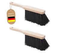 Novaliv Arenga Lot de 2 petites balayettes industrielles en bois pour voiture, camping, auvent, caravane, extérieur