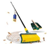 Novaliv Balai à griffes de qualité supérieure avec manche 40 cm avec kit de balayage pour l'extérieur, poils incurvés spéciaux - Idéal comme balai de jardin, balai à griffer, gazon artificiel, idéal