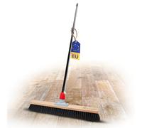 Novaliv Balai à Poils Naturels 60 cm - Manche Extensible - Crin de Cheval Noir - Doux et Fin - Grande Taille pour Cuisine