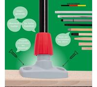 Novaliv Balai de jardin avec manche 40 cm Poils en élaston incl. garniture de balayage galvanisée avec lèvre en caoutchouc composée d'une tôle de balayage & d'un balai à main Balai de rue idéal Balai