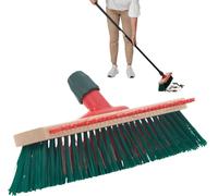Novaliv Balai de jardin Elaston 40 cm Tête de balai avec grattoir Poils Elaston Idéal comme balai d'extérieur Balai de rue Poils durs Balai de terrasse Balai de cour Balai d'écurie Balai industriel Ou