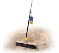 Novaliv Balai de salle de 40 cm avec manche - Mélange de poils - Balai fin avec manche - Idéal comme balai d'atelier, de salle, balai industriel, de maison, de chambre, de terrasse - Doux