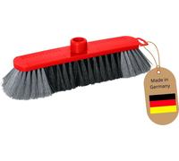 Novaliv Balai d'intérieur 30 cm FINES BROSSES ARTIFICIELLES Balai de salle rouge - SANS manche UNIQUEMENT tête de balai - Balai de salle avec filetage adapté aux manches à balai de 22 mm - Balai toile