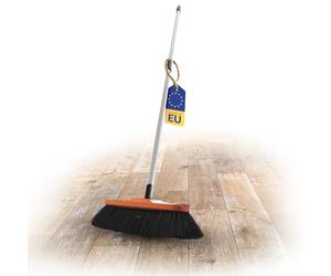 Novaliv Balai d'intérieur avec manche en crin de cheval - Mélange de poils souples - Avec manche télescopique - Crin de cheval mélangé - Idéal pour stratifié et parquet - Balai en crin de cheval -