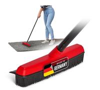 Novaliv Balai en caoutchouc avec manche à clipser pour voiture et extracteur - Balai de coiffeur à picots pour l'intérieur et sols en pierre, tapis, sol