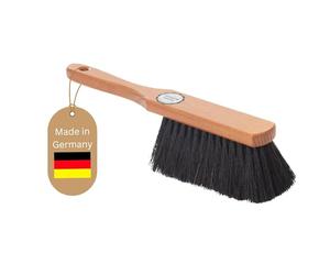 Novaliv Balayette en poils de cheval mélangés - Balai d'armoire - Balai de placard - Balai à main mixte - Brosse à balai de voiture - Fouet idéal pour voiture, crin de cheval - Mélange de poils