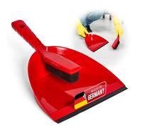 Novaliv - Balayette Rouge - Poils et Manche en Caoutchouc - Balayette en Silicone - Balai Antistatique