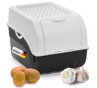 Novaliv Boîte à Pommes de Terre Moyen 5L Blanc Boîte à Légumes Empilable Panier à Pommes de Terre Conteneur de Fruits