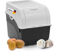 Novaliv Boîte de conservation pour pommes de terre | grande 9L | Blanc | Boîte à pommes de terre | Boîte à légumes empilable Oignon boîte Corbeille à pommes de terre Récipient à fruits Panier à pommes