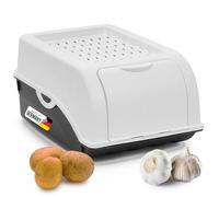 Novaliv Boîte de conservation pour pommes de terre | petite 3,5L | Blanc | Boîte à oignons | Boîte à légumes empilable Boîte à pommes de terre Boîte à oignons Conservation des pommes de terre Panier à