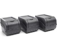 Novaliv Boîtes à légumes Boîtes à pommes de terre Récipients de stockage 3,5l à 9l (Anthracite, 3X 5l)