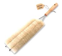 Novaliv Brosse de nettoyage pour radiateur - 47 x 14 cm - Idéale comme brosse de nettoyage de chauffage - Fourche à 2 compartiments - Plumeau de radiateur