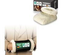 Novaliv Ensemble chauffant en laine vierge - Chancelière et manchon chauffe-mains - Chauffe-pieds et chauffe-mains sans électricité - 100 % laine de mouton contre les pieds et les mains froids sur le