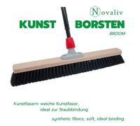Novaliv Grand balai 2x balai de salle 80 cm avec manche télescopique poils poils synthétiques balai fin d'atelier avec manche balai d'atelier balai industriel balai maison balai d'intérieur balai de c