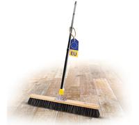 Novaliv Grand balai de 60 cm avec manche, poils, mélange de poils, balai fin avec manche, idéal comme balai d'atelier, balai industriel, balai d'intérieur, balai à cheveux, grand