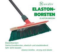Novaliv Haut Bas Balai de rue avec manche télescopique Racleur Outdoor Broom avec manche Balai de jardin Balai industriel Balai de cour Balai multi-usages Balayage Chambre à poussière (1, Balai de rue
