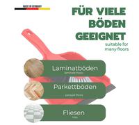 Novaliv Jeu de 4 balayeuses ensemble de balayeuses ROUGE plastique Balayette pour balayer Balayette à main poils synthétiques PPN Jeu de balayeuses pelle de 20 cm - convient pour le camping Balayette