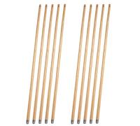 Novaliv Lot de 10 manchons en bois de 130 cm avec filetage de 24 mm - Manche universel de rechange - Avec manche de rechange - Marron