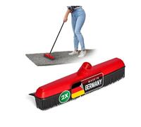 Novaliv - Lot de 2 balais en caoutchouc - Rouge - Tête de balai sans manche - Balai à picots - Pour parquet, salon de coiffure - Poils en caoutchouc