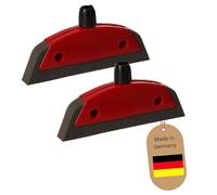 Novaliv Lot de 2 balais en mousse avec raclette, tête en caoutchouc, balai coiffeur noir, balai à picots, enlève les poils de chien, balai pour parquet, balai pour intérieur, balai pour tapis