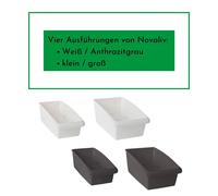 Novaliv Lot de 2 Organiseurs cosmétiques petits tiroirs Organiseur salle de bain - 25 x 12 cm ANTHRACITE GRIS Porte pinceaux de maquillage - pour pinceaux à maquillage Eyeliner Rouge à lèvres Lipgloss