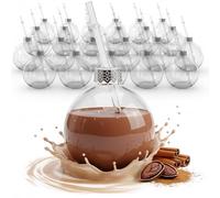 Novaliv Lot de 24 tasses de vin chaud personnalisables avec paille - 400 ml - Boule de Noël comme gobelet à vin chaud - Motif boule de Noël - Tasse de Noël - Chauffe-mains