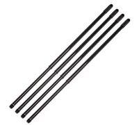 Novaliv Lot de 4 manches de balai télescopiques avec filetage 80-130 cm - Noir - Manche en métal pour balai - Filetage allemand - Tige universelle de rechange - Manche télescopique de rechange