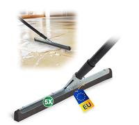 Novaliv Lot de 5 raclettes à eau pour sol de douche - 45 cm - Pour voiture - Avec manche de 137 cm - Raclettes de douche professionnelles - Raclettes en caoutchouc - Raclettes à eau professionnelles