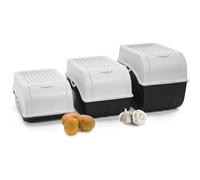 Novaliv Lot de boîtes de rangement pour pommes de terre - 3,5 l + 5 l + 9 l - Blanc - Boîtes empilables