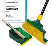 Novaliv Premium Balai à griffes avec manche 30cm y compris set de balayage Outdoor, Balai spécial à poils courbes - Idéal comme balai de jardin, balai grattoir, balai pour gazon synthétique, Optimal p