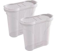 Novaliv Salière SET de 2 boîtes de sel à saupoudrer 300 ml Dimensions (LxlxH) : 11 x 5 x 11 cm Boîtes pour épices avec couvercle Salière et poivrière Paprika Epices Saupoudreuse Petite Epices Fines