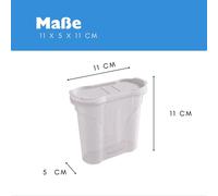 Novaliv Salière SET de 3 boîtes de sel à saupoudrer 300 ml Dimensions (LxlxH) : 11 x 5 x 11 cm Boîtes pour épices avec couvercle Salière et poivrière Paprika Épices Saupoudreuse Petite épices Fines