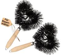 Novaliv Set de 2 brosses pour tondeuse à gazon Brosse pour tondeuse à gazon 25cm Brosse pour tondeuse à gazon électrique autoportée et tondeuse à gazon autoportée à siège ainsi que pour balayeur à mai