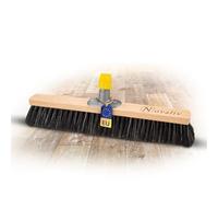 Novaliv Tête de balai en mélange de crins de cheval 50 cm, sans manche, poils souples, balai à poussières fines, grand format, balai d’extérieur