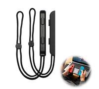 Novaly Dragonne pour Nintendo Switch Joy-Con 1, Lot de 2 Contrôleur de Poignet Bracelet de Manette avec Verrouillage Automatique, Accessoires en ABS Matériau Confortables pour Jeux de Sport, Noir